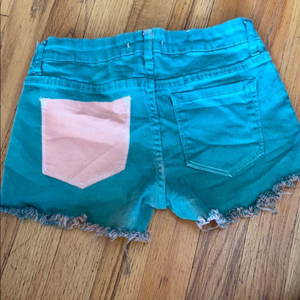 Green and orange summer shorts! - Picture 2 of 5